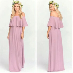 Show Me Your Mumu Off Shoulder Hacienda Rose Pink Maxi Dress